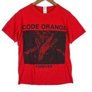 Code Orange Forever Red Graphic Tee with Black Design